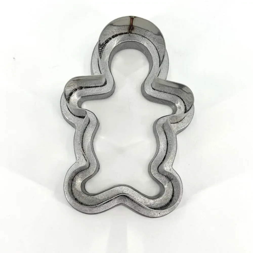 Watkins Large Aluminum Die Cast Hand Crafted Gingerbread Man Cookie Cutter VTG